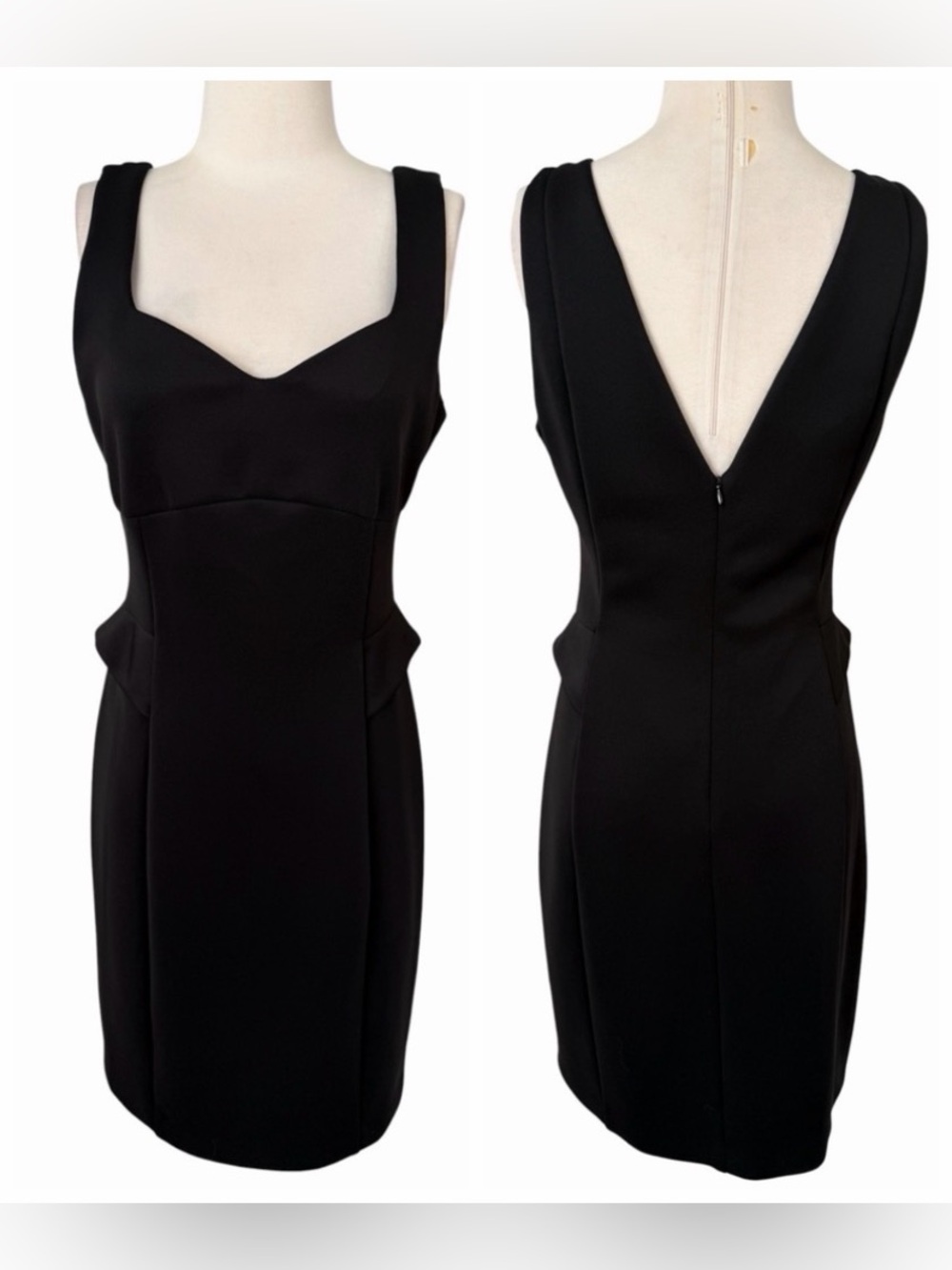 GUESS Black Sleeveless Vintage Vibes Wiggle Sheath Dress Sz 10